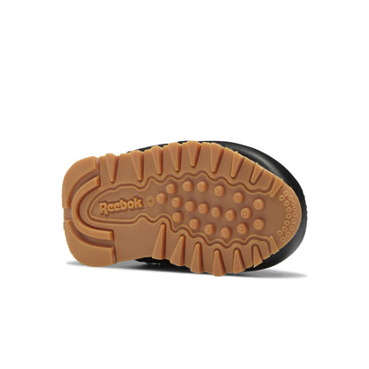 Reebok Baby Classic Leather Sneaker, Core Black/Gum, 10 US Unisex Infant