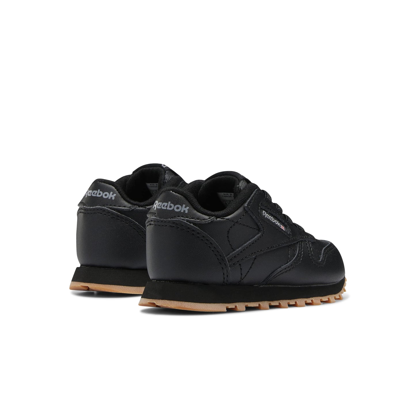 Reebok Baby Classic Leather Sneaker, Core Black/Gum, 10 US Unisex Infant
