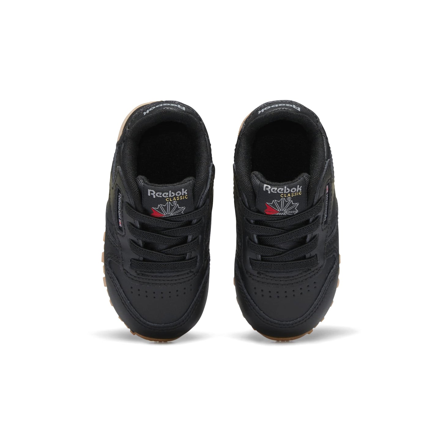 Reebok Baby Classic Leather Sneaker, Core Black/Gum, 10 US Unisex Infant