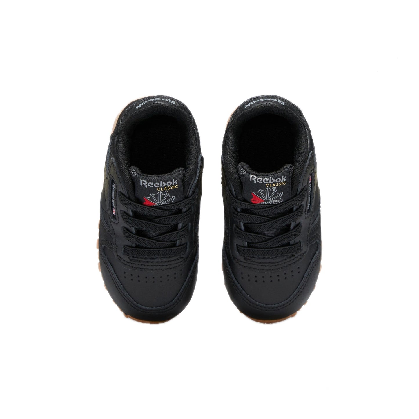 Reebok Baby Classic Leather Sneaker, Core Black/Gum, 10 US Unisex Infant